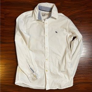 Boys White Long Sleeve Button Up Shirt